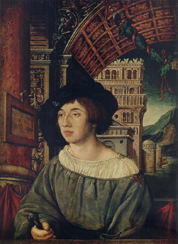 Ambrosius Holbein Portrait of a young man Sweden oil painting art